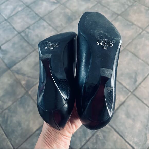 Franco Sarto Black, Leather Tabitha Pumps. - Picture 5 of 6